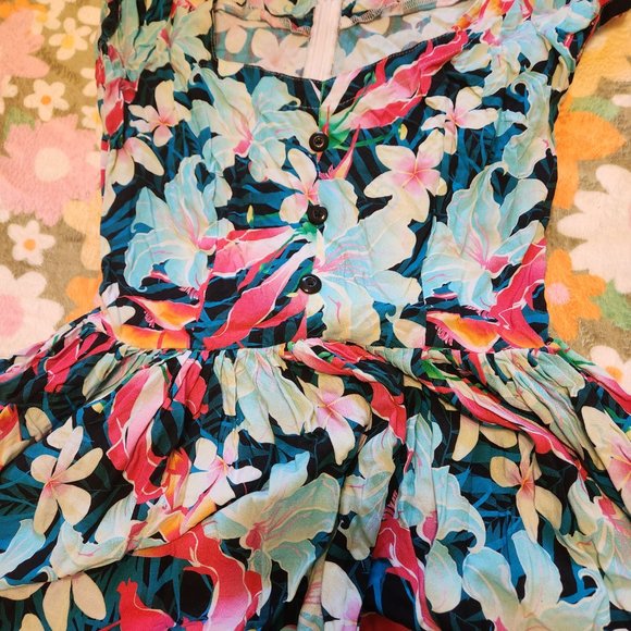 Bernie Dexter Hawaiian Print Dress - Picture 1 of 3